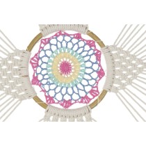 Attrape-rêves DKD Home Decor Blanc Multicouleur Naturel Plumes Boho 52 x 1 x 145 cm (1 Unité)