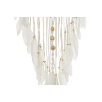 Attrape-rêves DKD Home Decor Blanc Multicouleur Naturel Plumes Boho 52 x 1 x 145 cm (1 Unité)