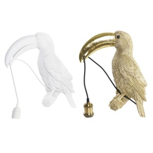 Wandleuchte DKD Home Decor Gold Weiß Harz Fugl 220 V 50 W Tropical (26 x 19,5 x 44 cm) (2 Stück)