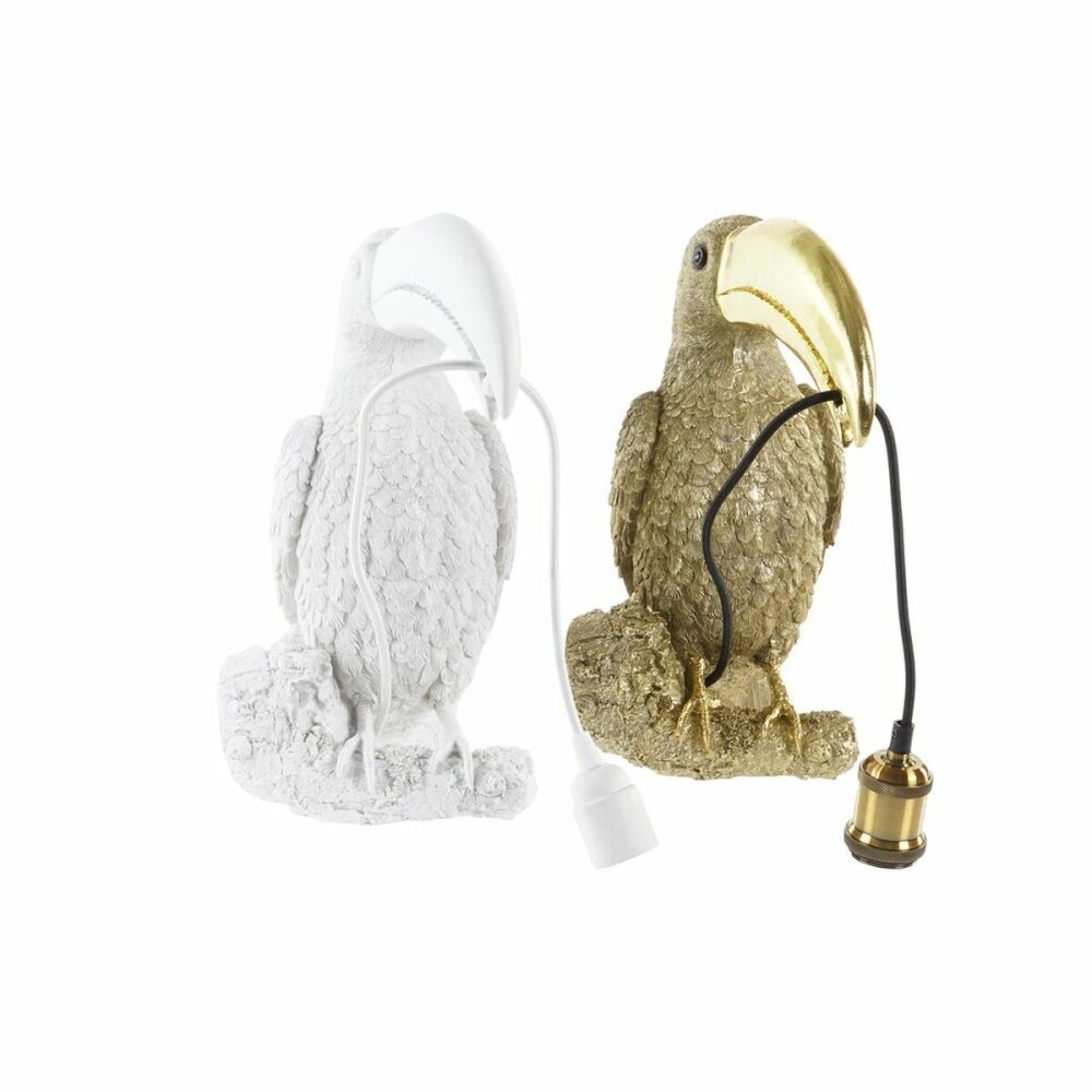 Wandleuchte DKD Home Decor Gold Weiß Harz Fugl 220 V 50 W Tropical (26 x 19,5 x 44 cm) (2 Stück)