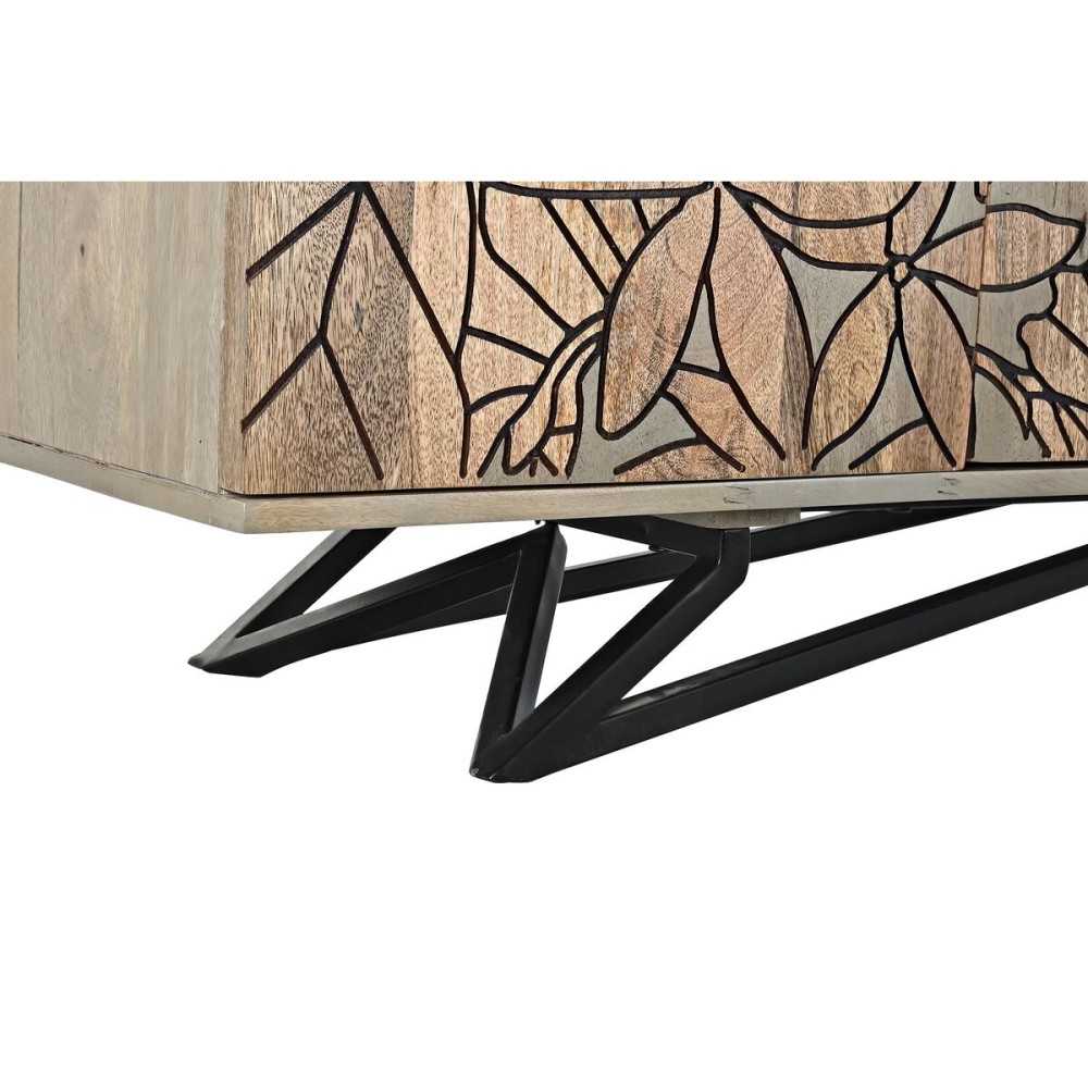 Sideboard DKD Home Decor Grey Natural Metal Mango wood 177 x 45 x 74 cm