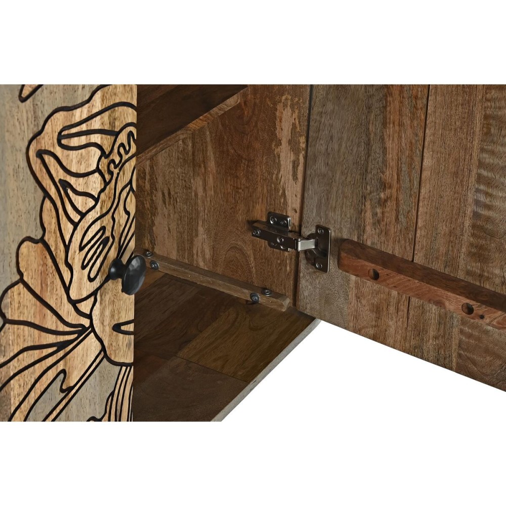 Sideboard DKD Home Decor Grey Natural Metal Mango wood 177 x 45 x 74 cm