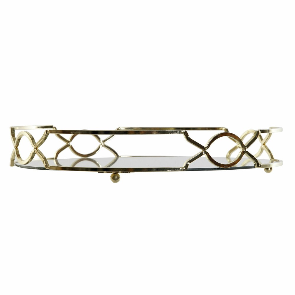 Plateau apéritif DKD Home Decor Miroir Métal (30 x 30 x 5 cm)