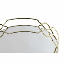 Tablett für Snacks DKD Home Decor Spiegel Gold Metall (30 x 30 x 5 cm)