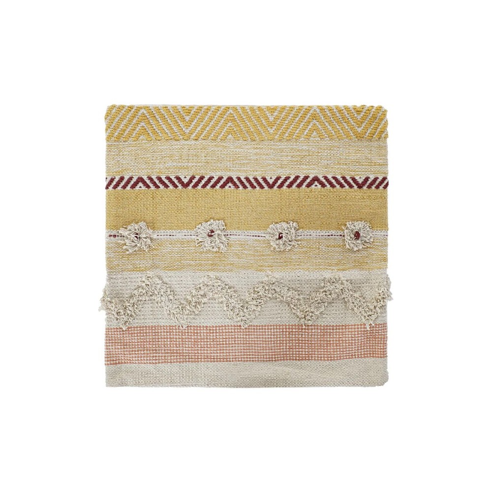 Housse de coussin DKD Home Decor Multicouleur Frange Boho (60 x 60 x 2 cm)
