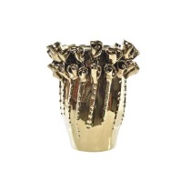 Vase DKD Home Decor Porcelain Golden Modern (18 x 18 x 23 cm)