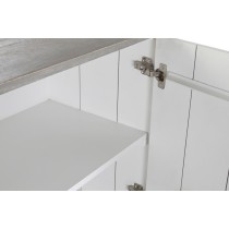 Buffet DKD Home Decor Blanc Gris Doré Métal Bois de manguier 152 x 43 x 84 cm