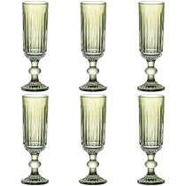 Set de Verres Home ESPRIT Vert Verre 6 x 6 x 18,4 cm (6 Unités)