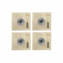 Set de sushi DKD Home Decor 14,5 x 14,5 x 31 cm Noir Grès Oriental (16 Pièces)