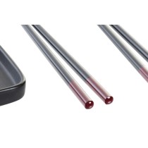 Sushi Set DKD Home Decor Black Bamboo Stoneware (31,3 x 19,3 x 2,7 cm)