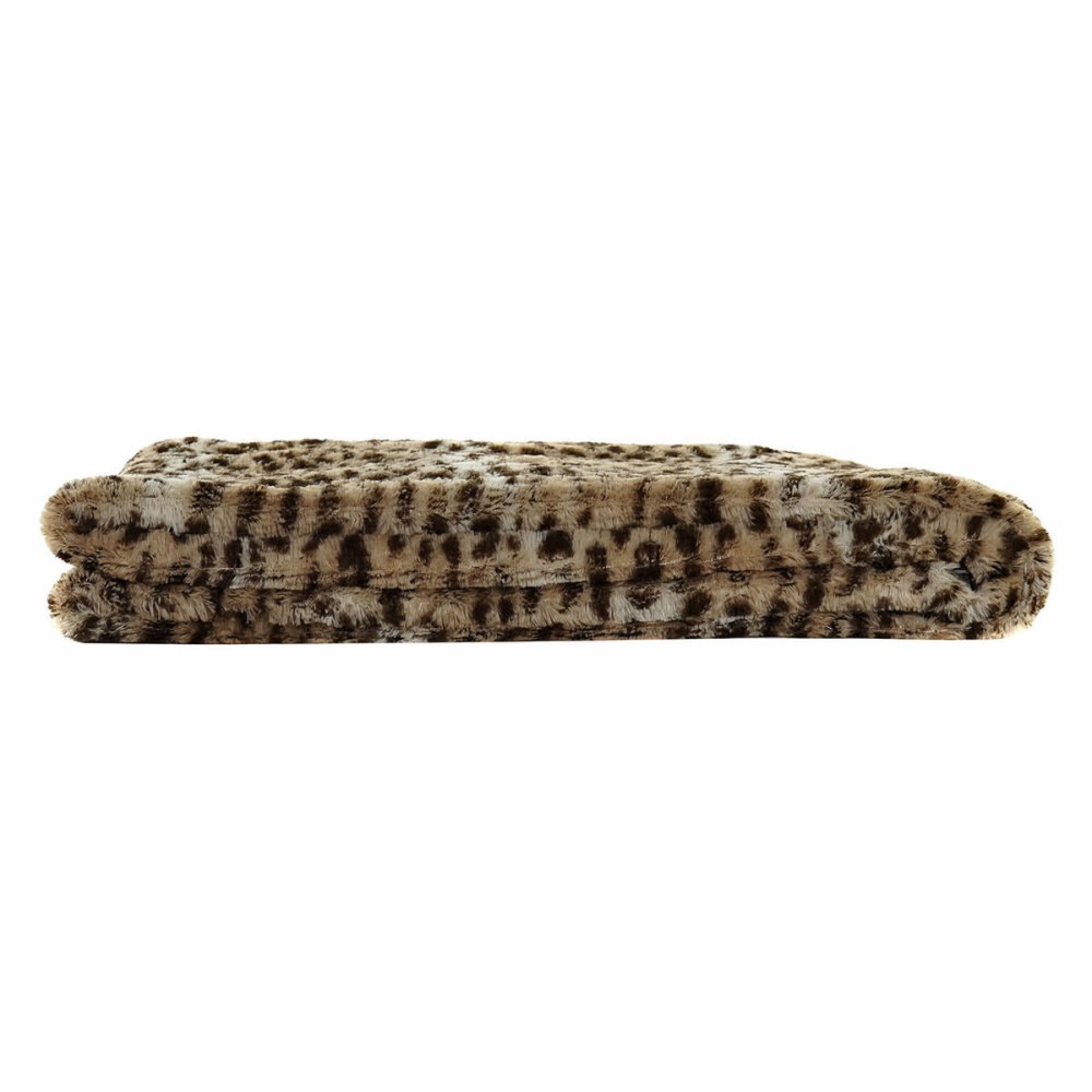 Couverture DKD Home Decor Sauvage Noir Orange (130 x 170 x 2 cm)