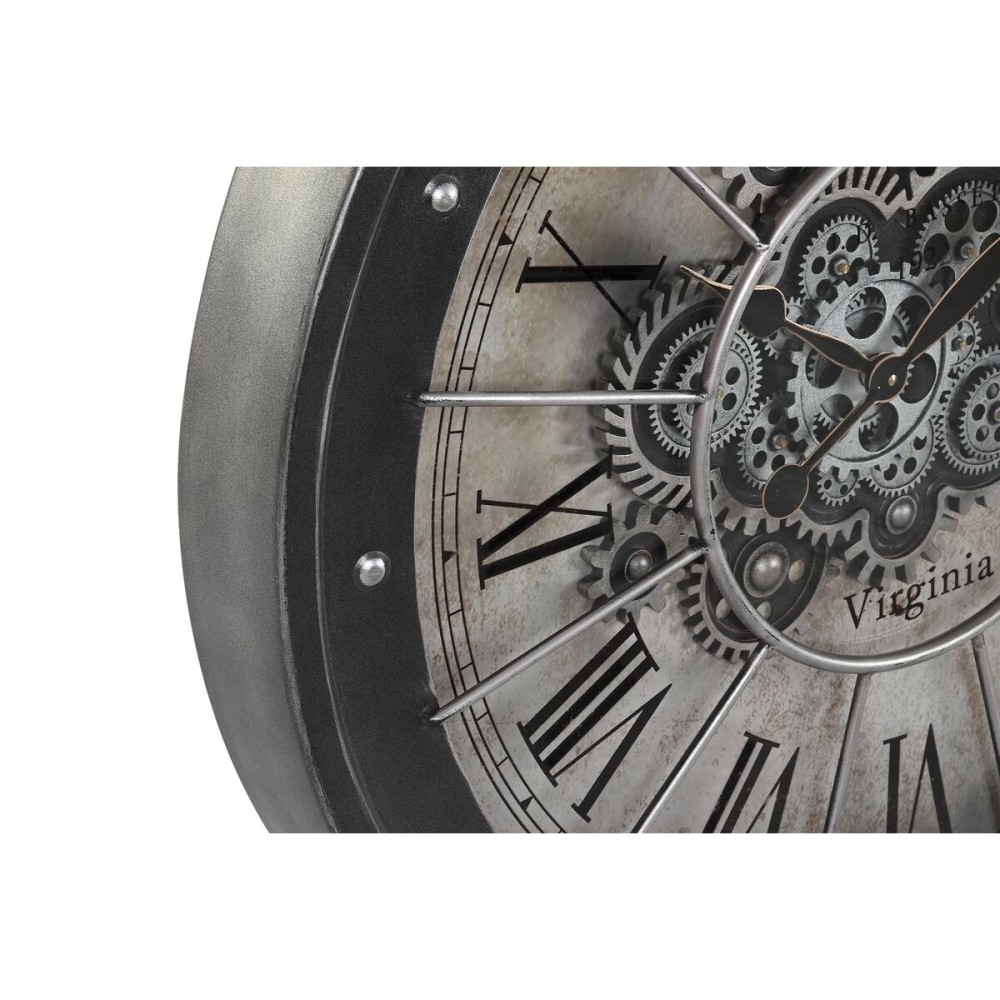Horloge Murale DKD Home Decor Engrenage Noir Cuivre Fer 80 x 8 x 80 cm