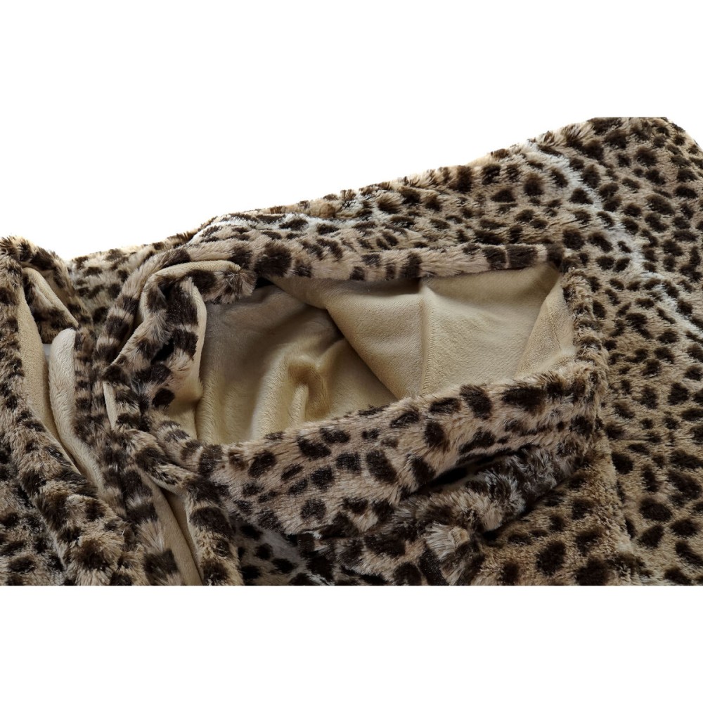 Couverture DKD Home Decor Sauvage Noir Orange (130 x 170 x 2 cm)