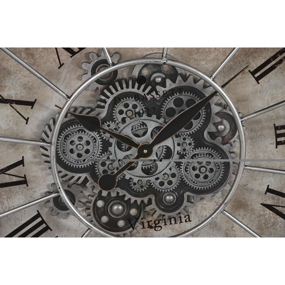 Horloge Murale DKD Home Decor Engrenage Noir Cuivre Fer 80 x 8 x 80 cm