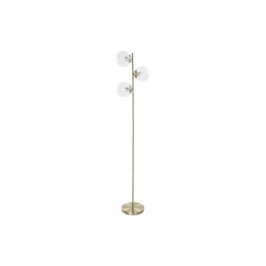 Stehlampe DKD Home Decor 35 x 25 x 167 cm Kristall Gold Metall Durchsichtig 220 V 50 W