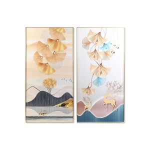 Bild DKD Home Decor Aluminium Holz MDF 80 x 3 x 160 cm