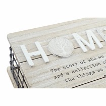 Boîte Décorative DKD Home Decor Noir Naturel Métal Bois MDF