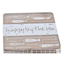 Boîte Décorative DKD Home Decor Blanc Marron Bois Métal Spirales méditerranéen