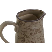 Kanne Home ESPRIT Braun grün Steingut Pflanzenblatt Shabby Chic