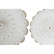 Deko-Figur DKD Home Decor (5 Stücke) (2 Stück) Gold Weiß Polypropylen Moderne Decapé (35 x 2 x 35 cm)