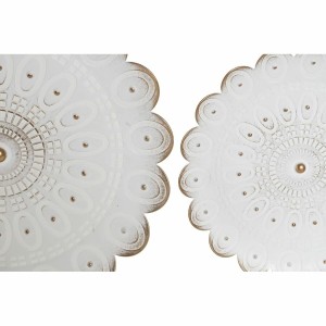 Deko-Figur DKD Home Decor (5 Stücke) (2 Stück) Gold Weiß Polypropylen Moderne Decapé (35 x 2 x 35 cm)