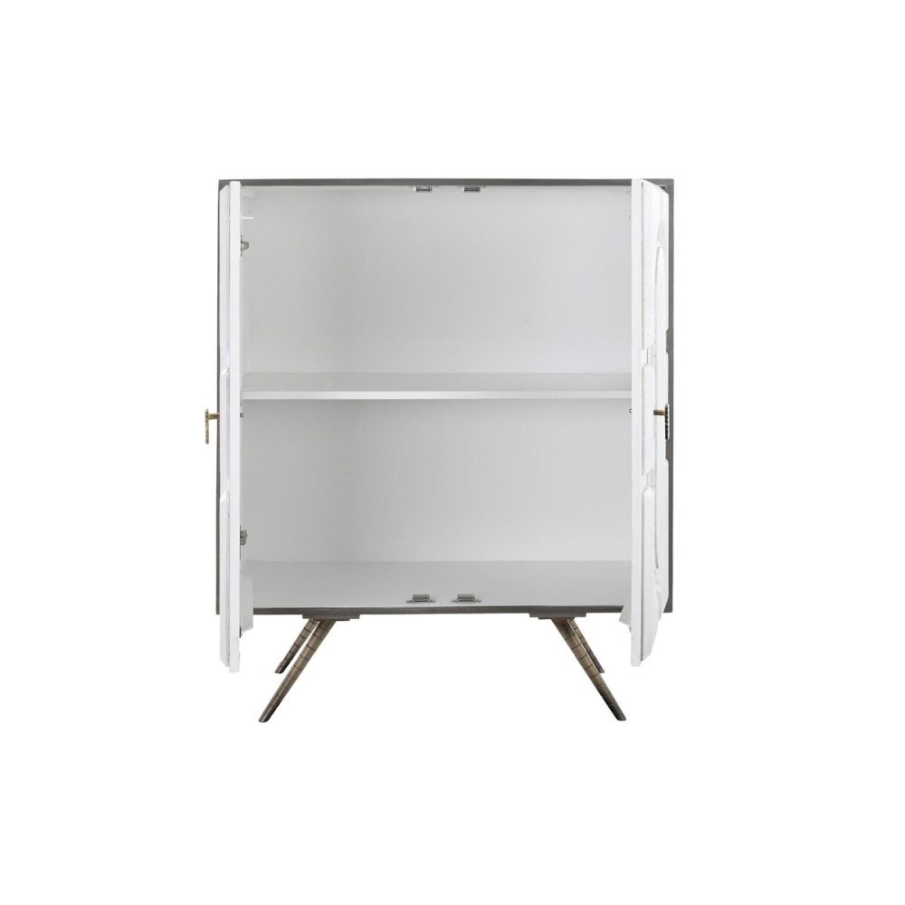 Buffet DKD Home Decor Blanc Gris Doré Laiton Bois de manguier 93 x 41 x 114 cm
