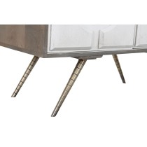 Anrichte DKD Home Decor Weiß Grau Gold Messing Mango-Holz 93 x 41 x 114 cm