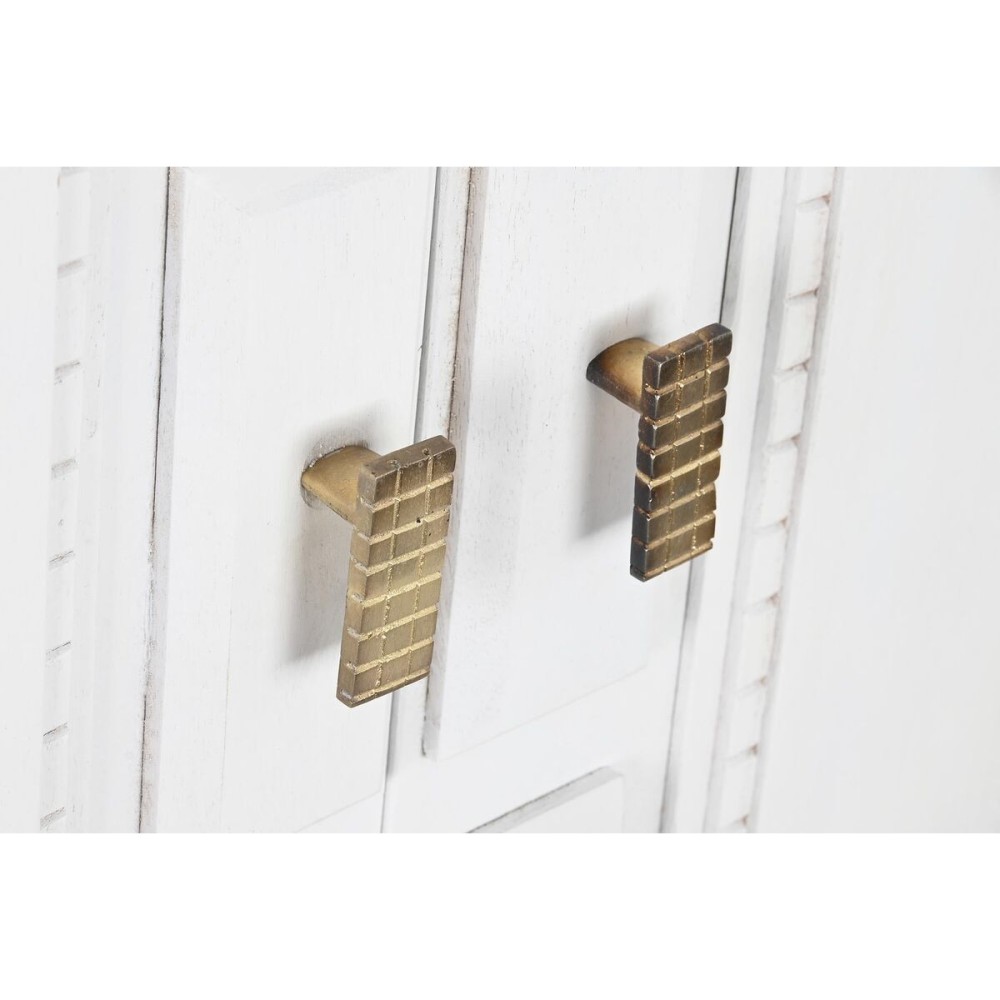 Anrichte DKD Home Decor Weiß Grau Gold Messing Mango-Holz 93 x 41 x 114 cm