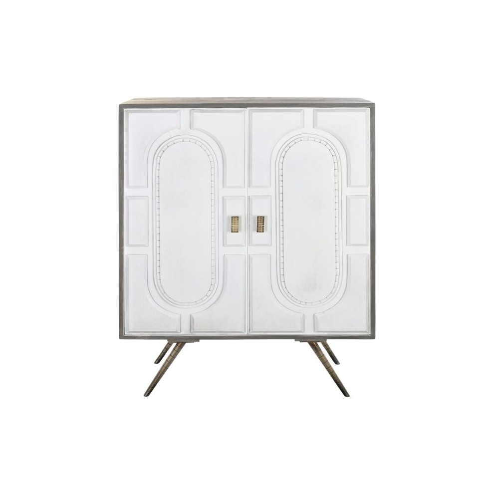 Anrichte DKD Home Decor Weiß Grau Gold Messing Mango-Holz 93 x 41 x 114 cm