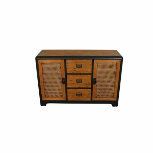 Anrichte DKD Home Decor Dunkelbraun Dunkelgrau Metall Tanne 120 x 40 x 79 cm