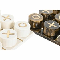 Deko-Figur DKD Home Decor Tischspiel 20,5 x 20,5 x 5 cm Weiß Bernstein Metallic Moderne