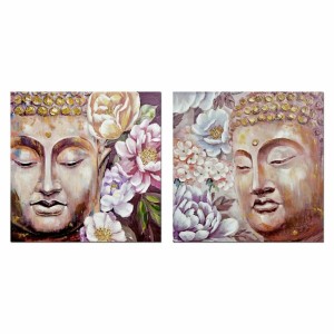 Leinwand DKD Home Decor Leinwand Holz MDF 80 x 3 x 80 cm