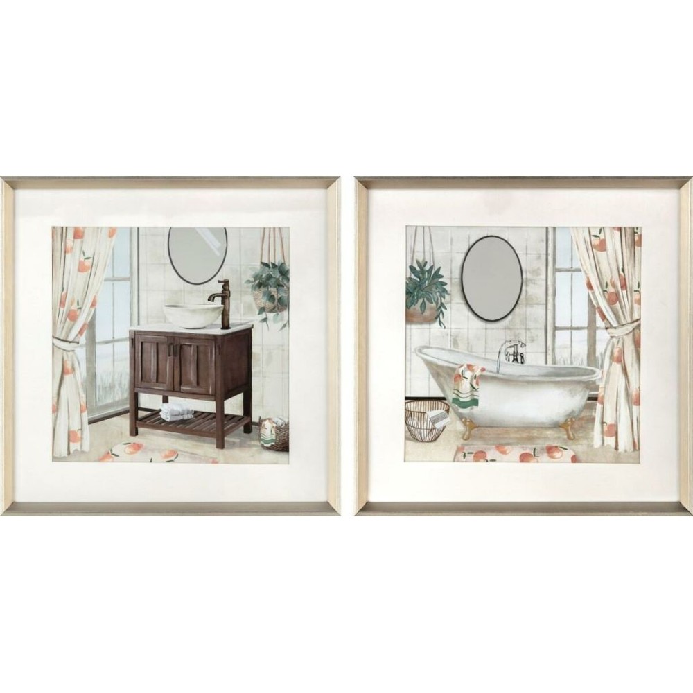 Toile DKD Home Decor polystyrène Toile 40 x 2 x 40 cm 42 x 2 x 42 cm