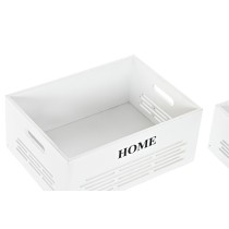 Lot de paniers DKD Home Decor Blanc Noir Beige Bois MDF 40 x 30 x 56 cm 5 Pièces (5 Unités)