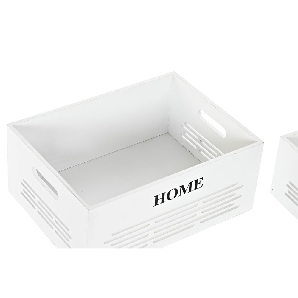 Lot de paniers DKD Home Decor Blanc Noir Beige Bois MDF 40 x 30 x 56 cm 5 Pièces (5 Unités)