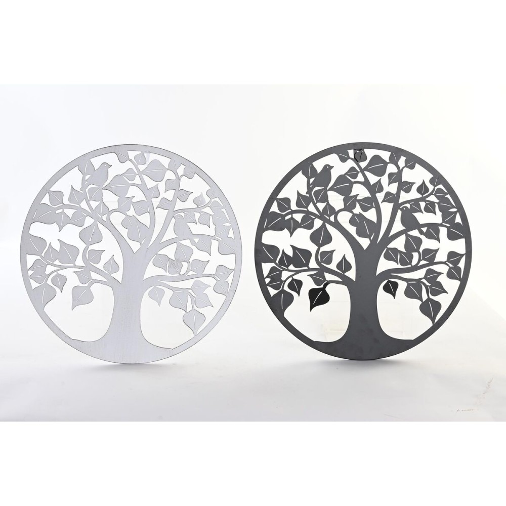 Wanddekoration DKD Home Decor Baum Metall Traditionell (2 Stück) (40 x 1 x 40 cm)