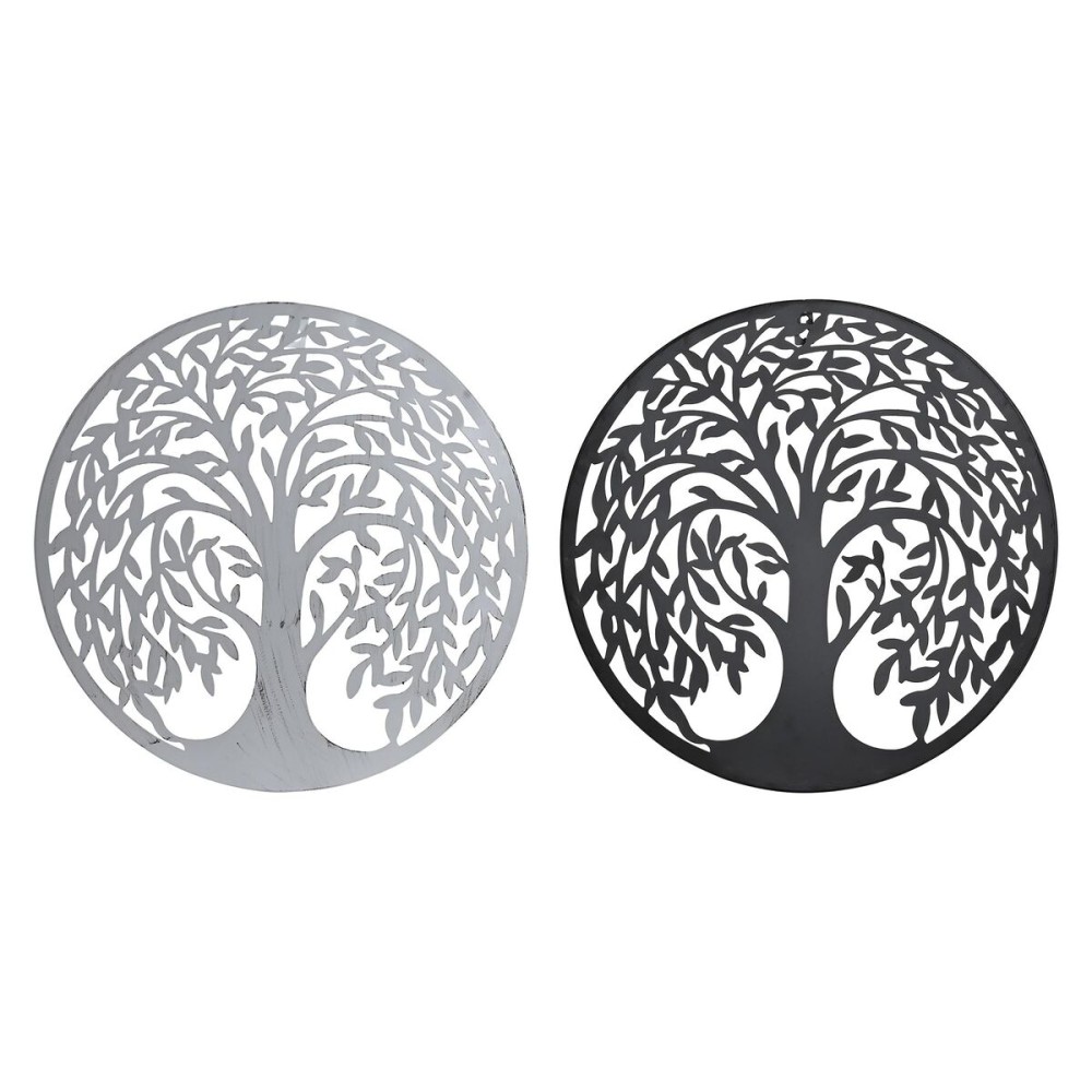 Décoration murale DKD Home Decor Arbre Métal Traditionnel (2 Unités) (40 x 1 x 40 cm)