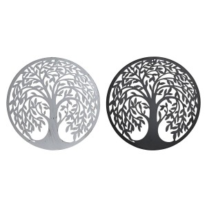 Décoration murale DKD Home Decor Arbre Métal Traditionnel (2 Unités) (40 x 1 x 40 cm)