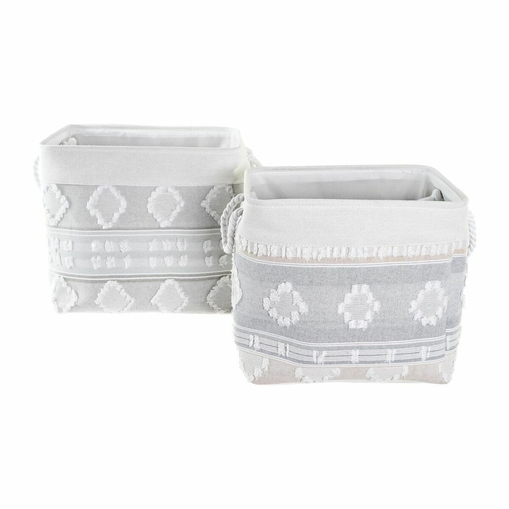 Set de basket DKD Home Decor 45 x 35 x 40 cm Gris