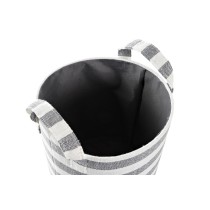 Set de basket DKD Home Decor Blanc Gris Rayures 35 x 35 x 40 cm 3 Pièces (3 Unités)