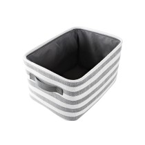 Korb-Set DKD Home Decor Weiß Grau Streifen 42 x 32 x 25 cm 3 Stücke