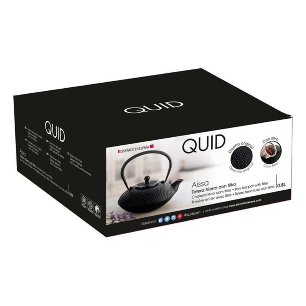 Teapot Quid Aissa Black Metal Stainless steel 800 ml
