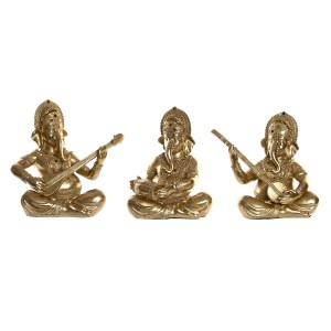 Deko-Figur DKD Home Decor Gold Harz Indianer (31 x 15,5 x 30 cm) (3 Stück)