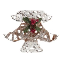 Sapin de Noël DKD Home Decor Doré Blanc Rotin (32 x 10 x 56 cm) (2 Unités)
