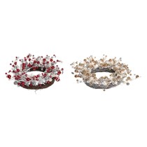 Advent wreathe DKD Home Decor Metal Polyester (40 x 10 x 40 cm) (2 Units)