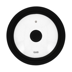 Topfdeckel Quid Ebano Schwarz Glas Ø 28 cm