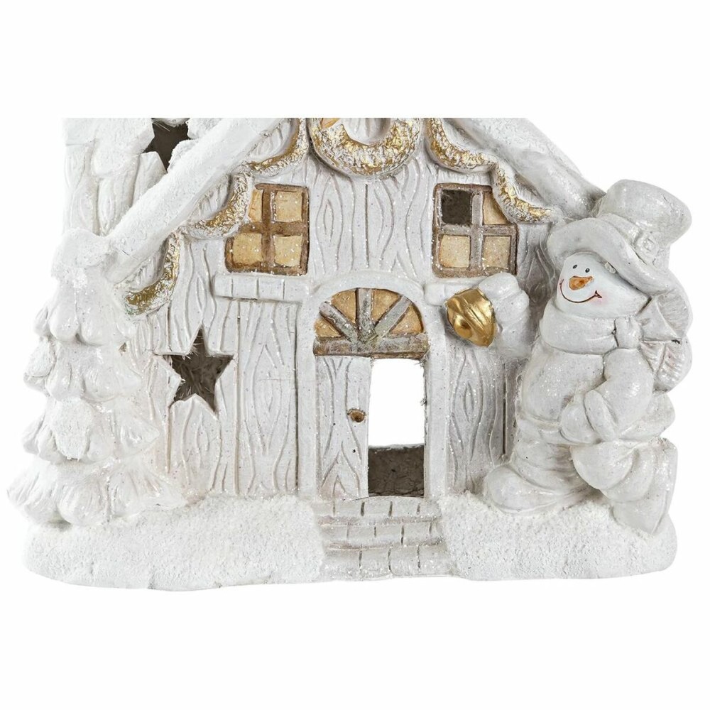 Décorations de Noël DKD Home Decor Maison Enneigé Magnésium (38 x 21 x 45 cm) (2 Unités)