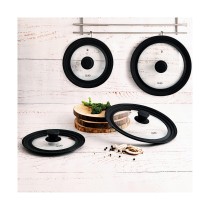 Couvercle pour marmite Quid Ebano Noir verre Ø 28 cm