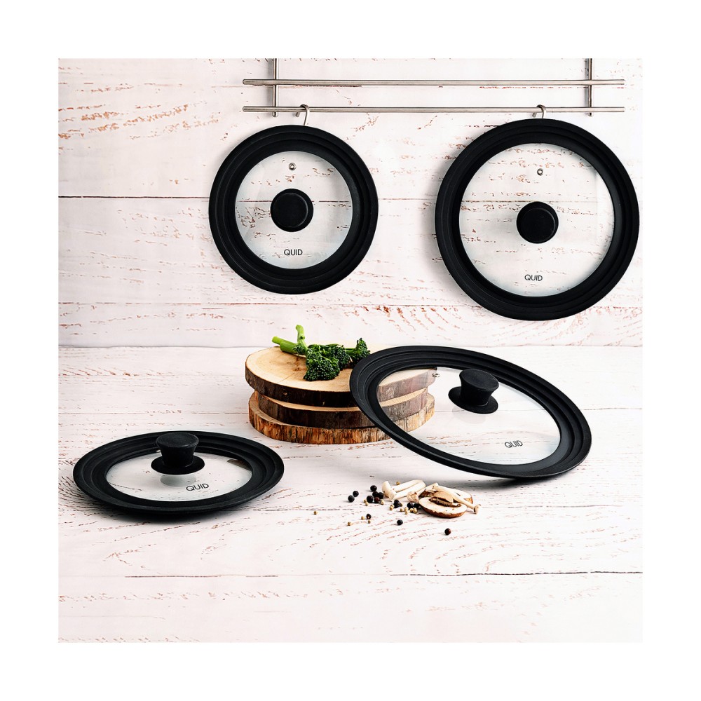 Couvercle pour marmite Quid Ebano Noir verre Ø 28 cm