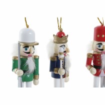 Weihnachtsschmuck DKD Home Decor Holz Nussknacker (3 x 3 x 10 cm) (4 Stück)